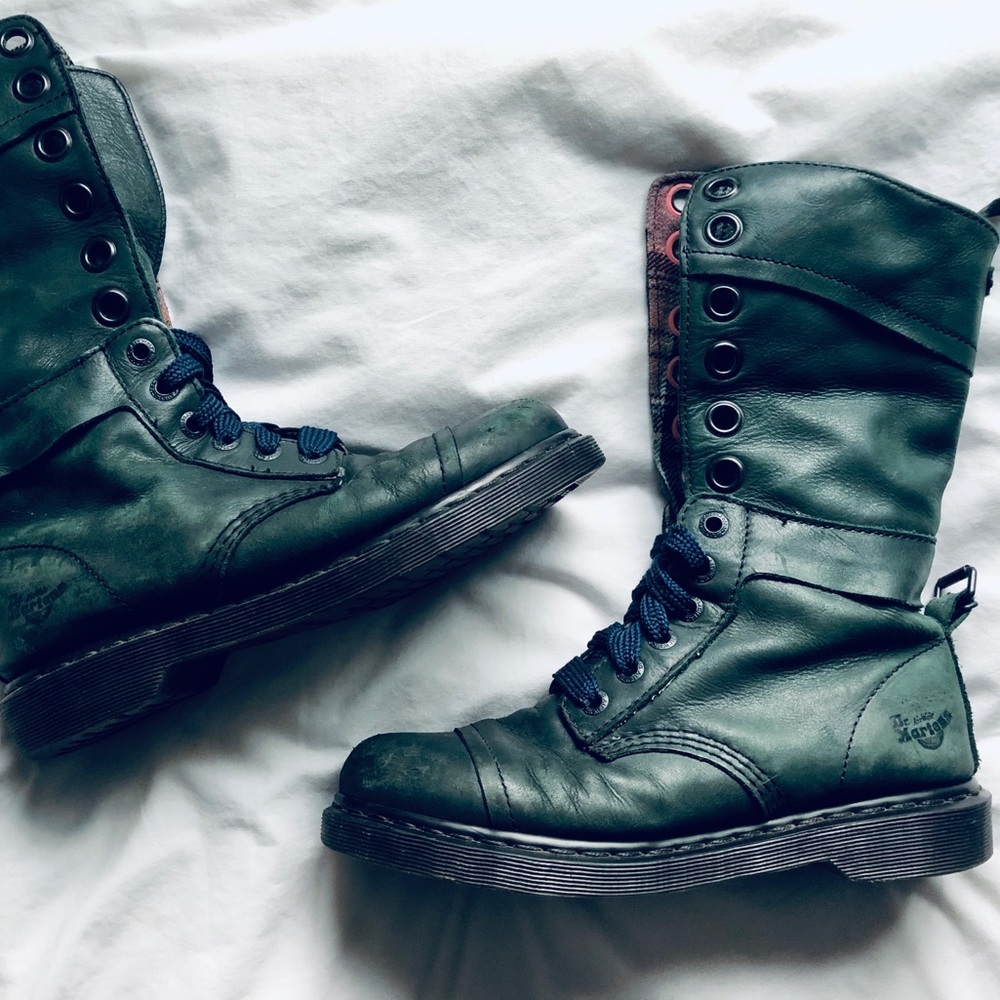 Tall Green Triumph Doc Marten Boots RARE